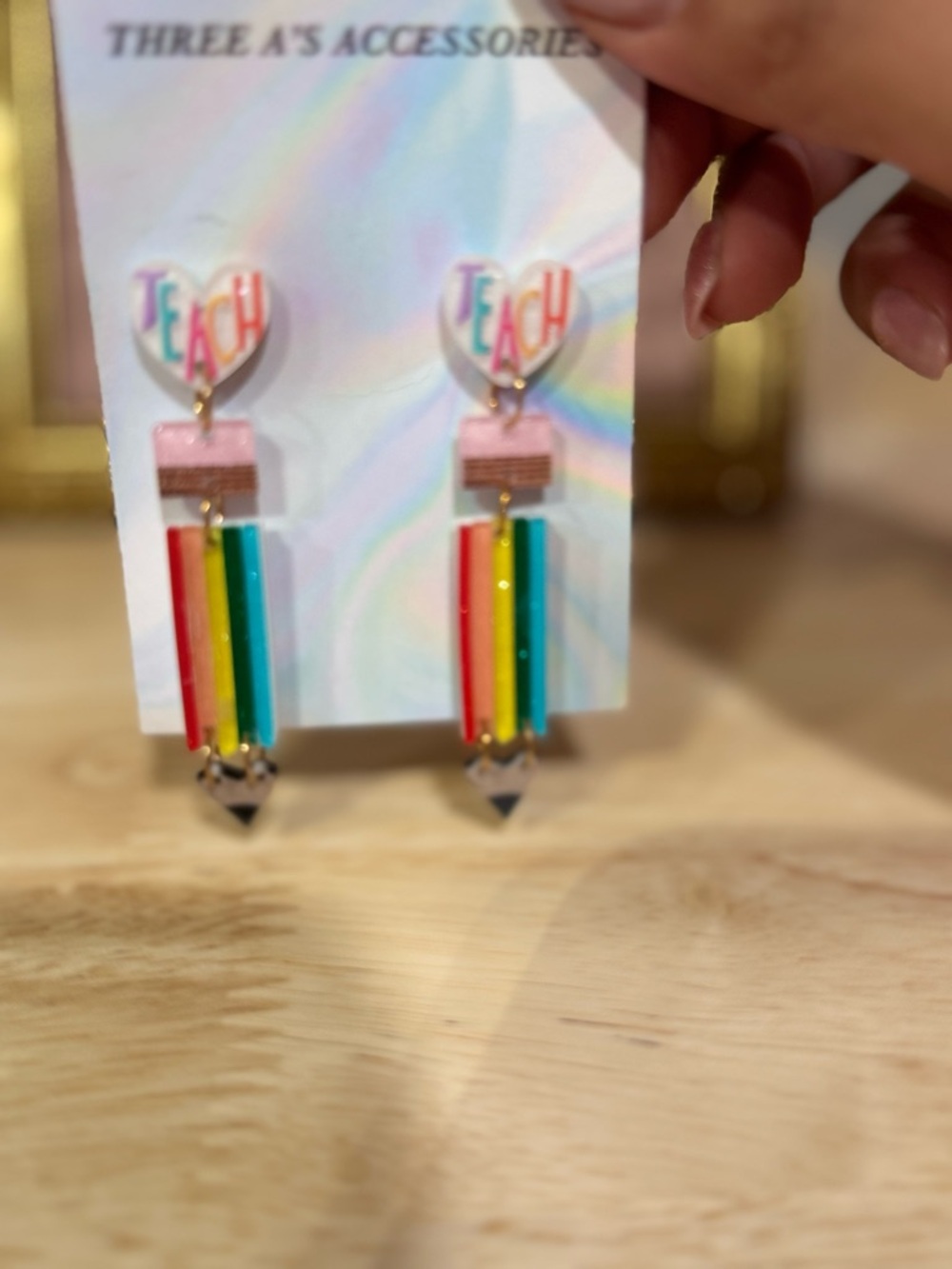 Rainbow 'Teach'  Earrings - Multicolor